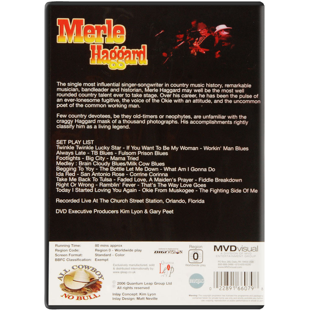 Merle Haggard In Concert DVD