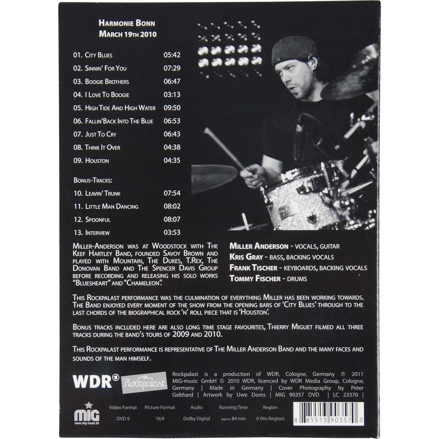 Miller Anderson Band Live At Rockpalast 2010 DVD