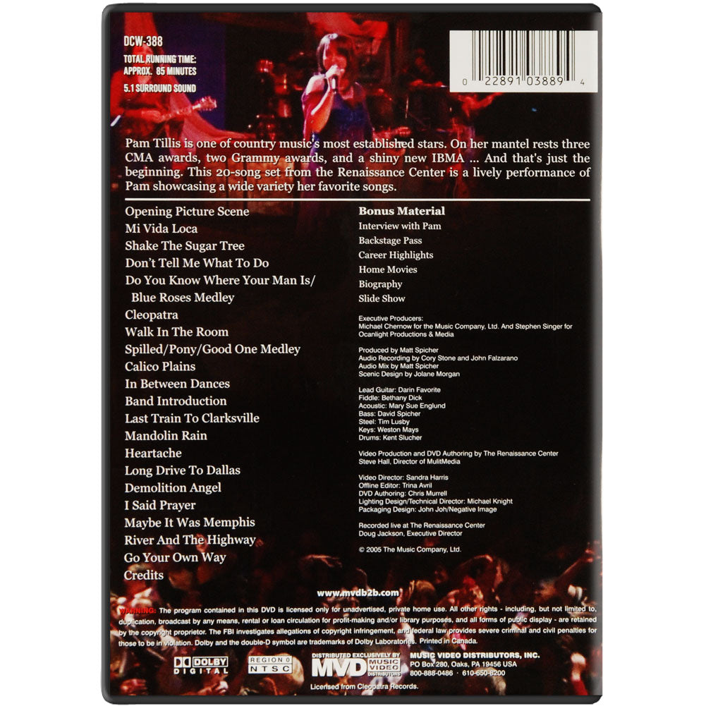 Pam Tillis Live At The Renaissance Center DVD