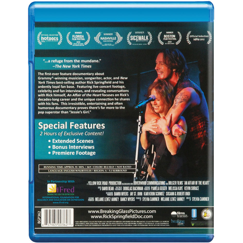 Rick Springfield Affair Of The Heart Blu-Ray