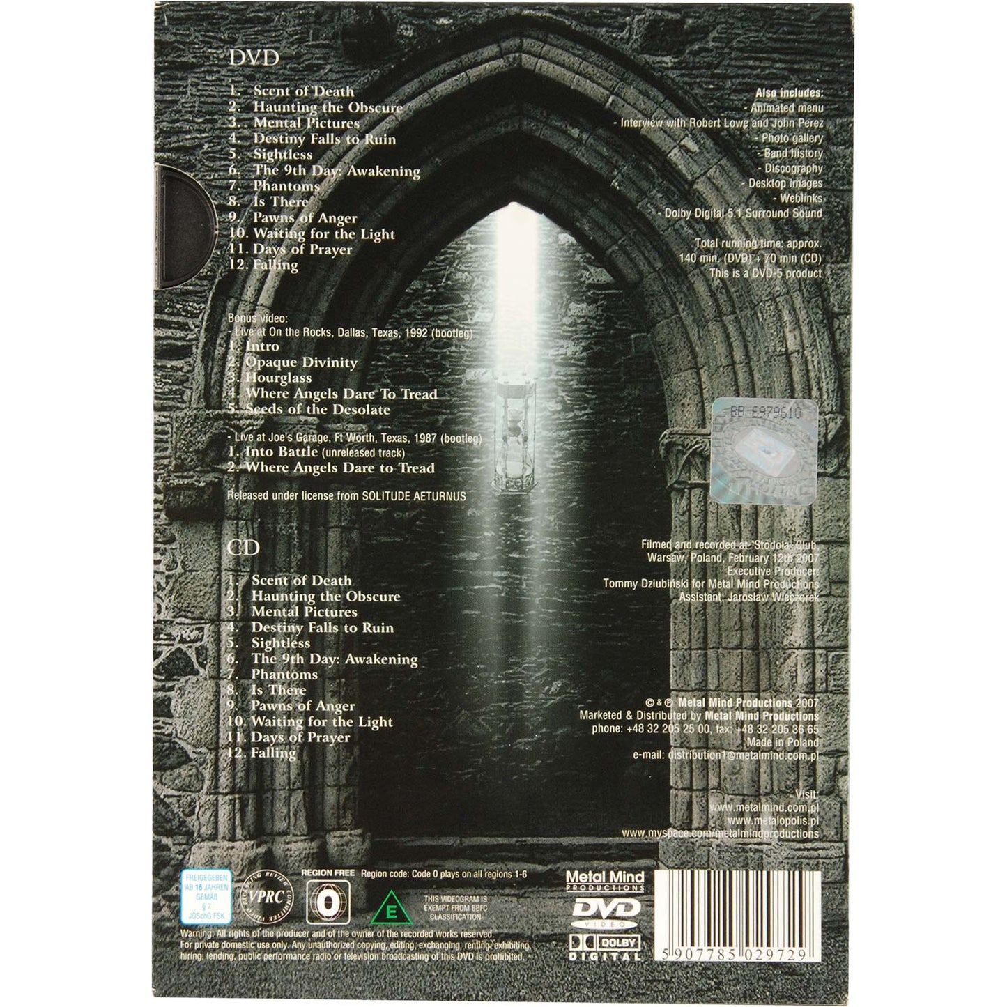 Solitude Aeturnus Hour Of Despair Limited Edition DVD