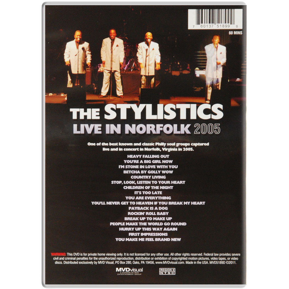 Stylistics Live In Norfolk 2005 DVD