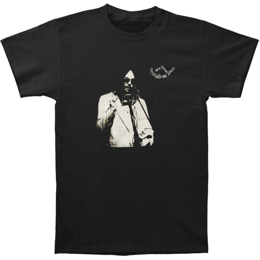 Neil Young Tonight's The Night Organic Tee (Black) Slim Fit T-shirt Front