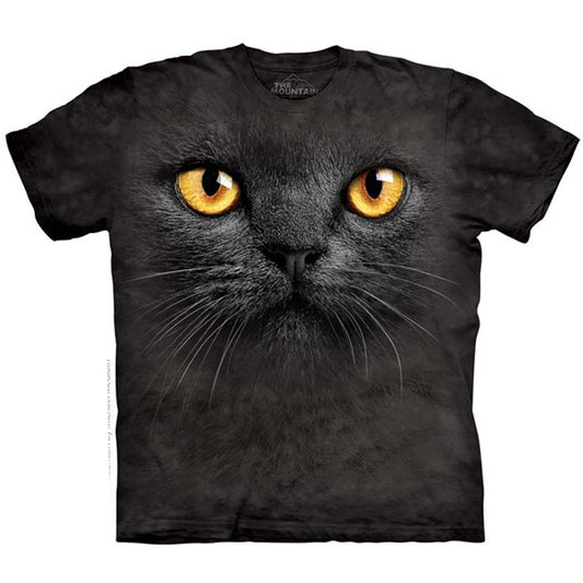 The Mountain Big Face Black Cat T-shirt
