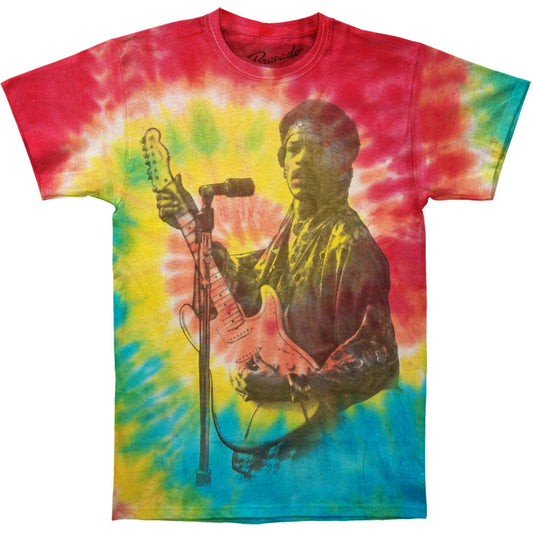 Jimi Hendrix Jimi Rainbow Spiral Tie Dye T-shirt Front