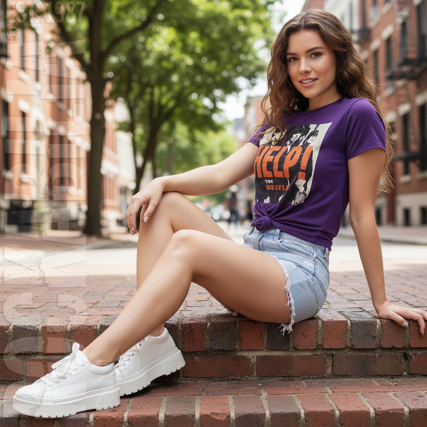 Help Front-Tie Ladies Junior Top