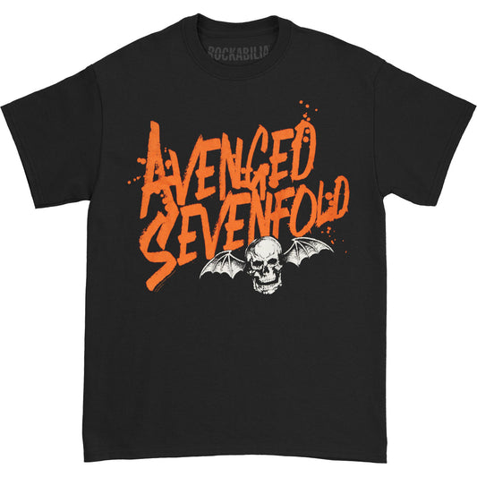 Avenged Sevenfold Orange Splatter T-shirt Front