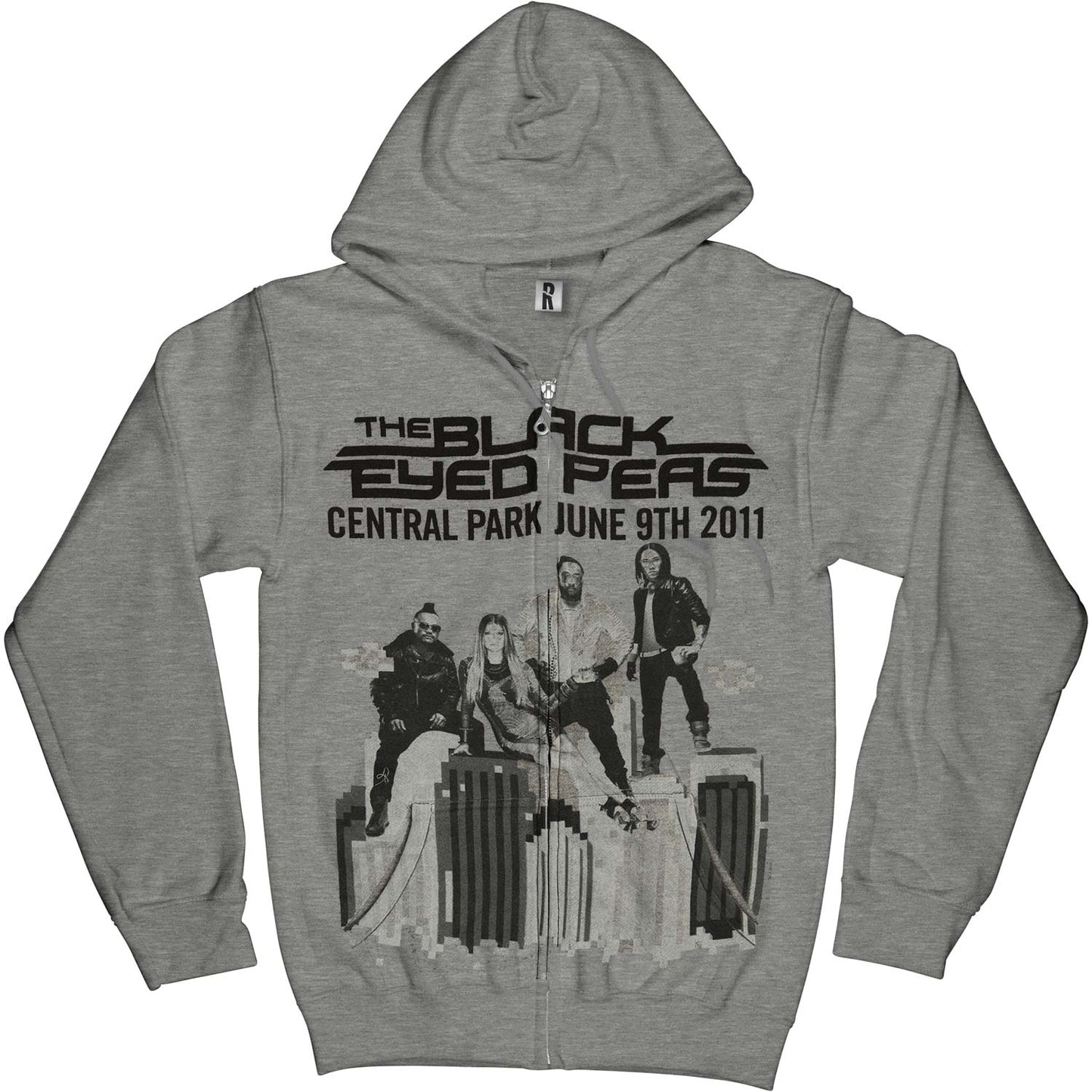 Black Eyed Peas Central Park 2011 Zippered Hooded Sweatshirt Front