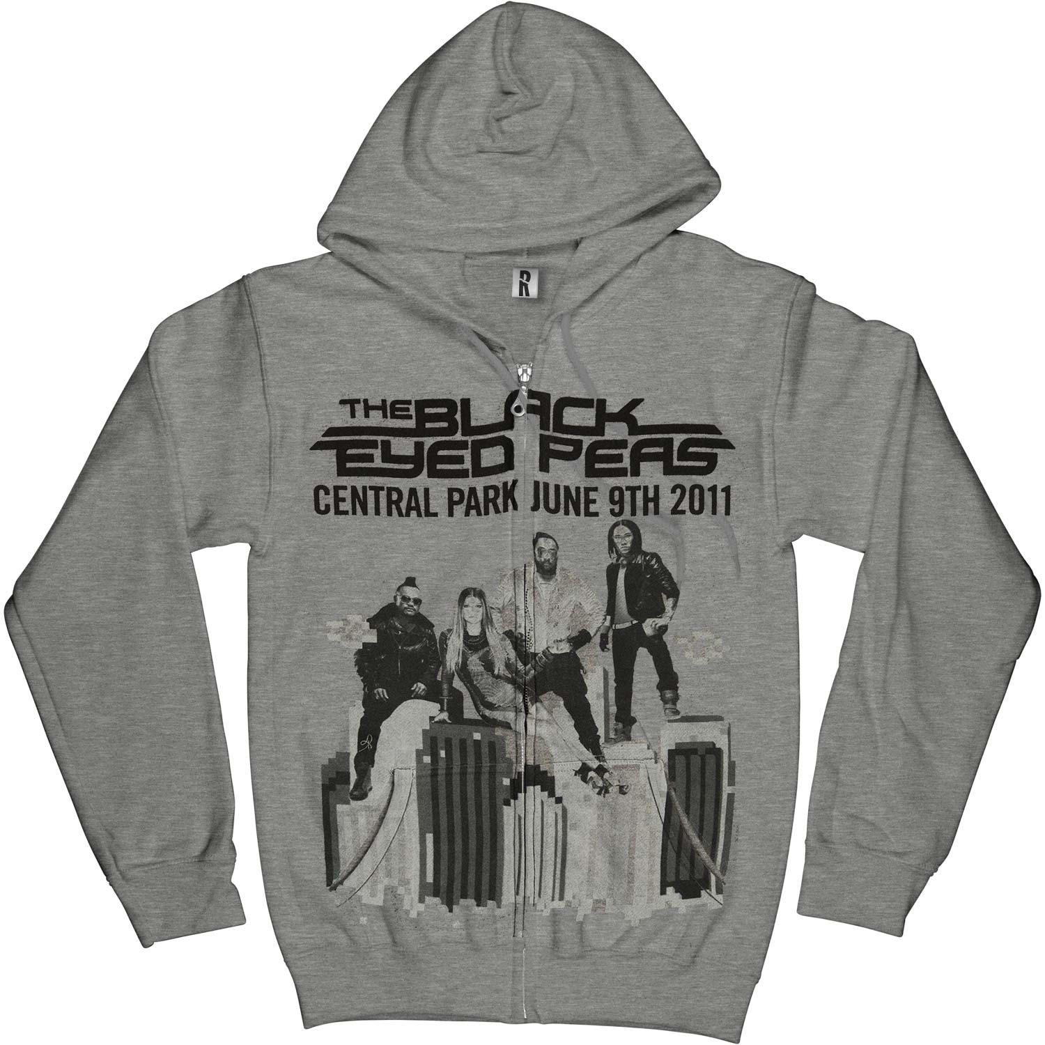Black Eyed Peas Central Park 2011 Zippered Hooded Sweatshirt Front