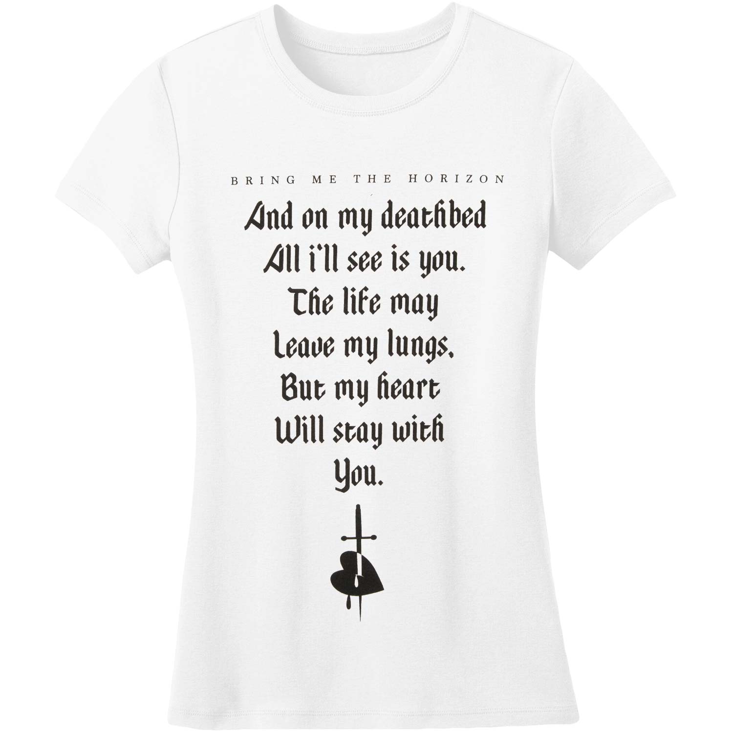 Bring Me The Horizon Deathbed Junior Baby Doll Junior Top Front