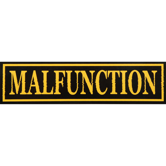 Malfunction Yellow Logo Sticker