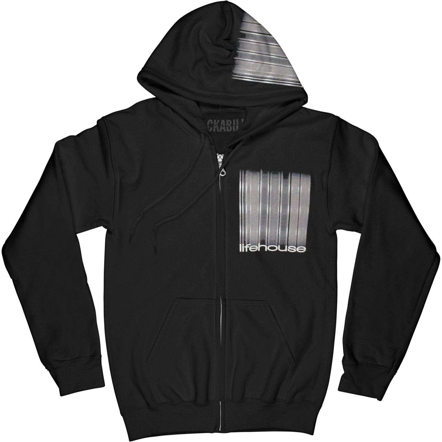 Lifehouse Faded Zippered Hooded Sweatshirt Front