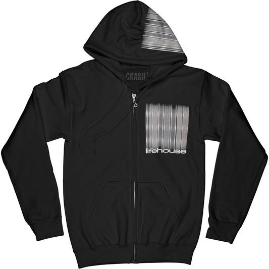 Lifehouse Faded Zippered Hooded Sweatshirt Front