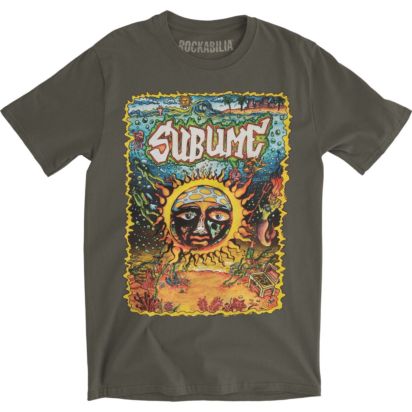 Sublime Under The Sea Sun Mens Soft T Slim Fit T-shirt Front