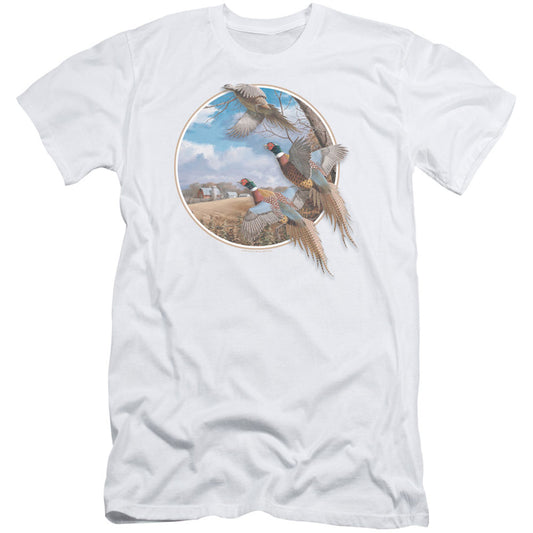 Wildlife October Memories Pheasants Adult Slim Fit Slim Fit T-shirt