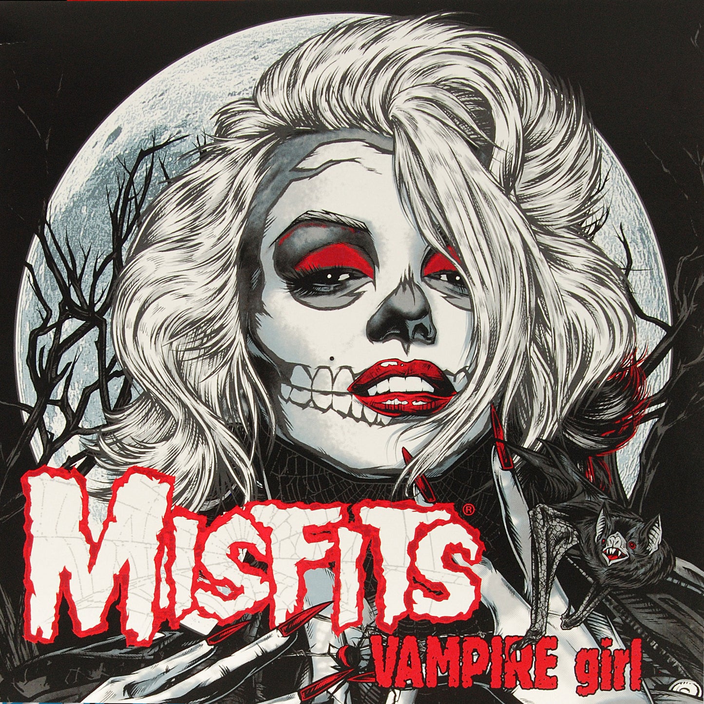 Misfits Vampire Girl / Zombie Girl 12" - Blood Orange Edition Vinyl Front
