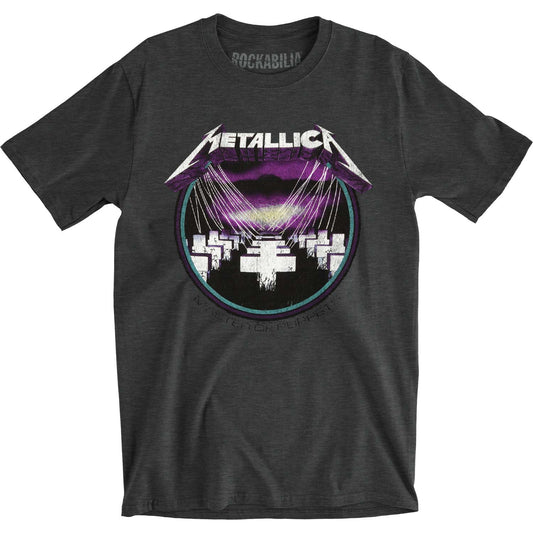 Metallica Purple Puppets Heather Gray Tee Slim Fit T-shirt Front
