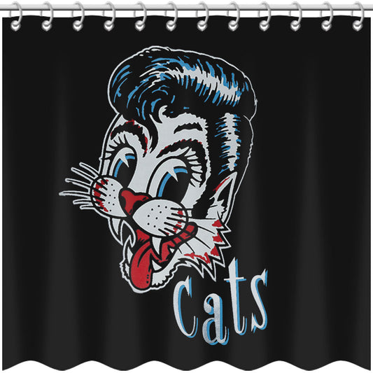 Stray Cats Shower Curtain Front