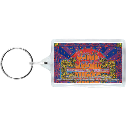 Janis Joplin Poster Plastic Key Chain Back