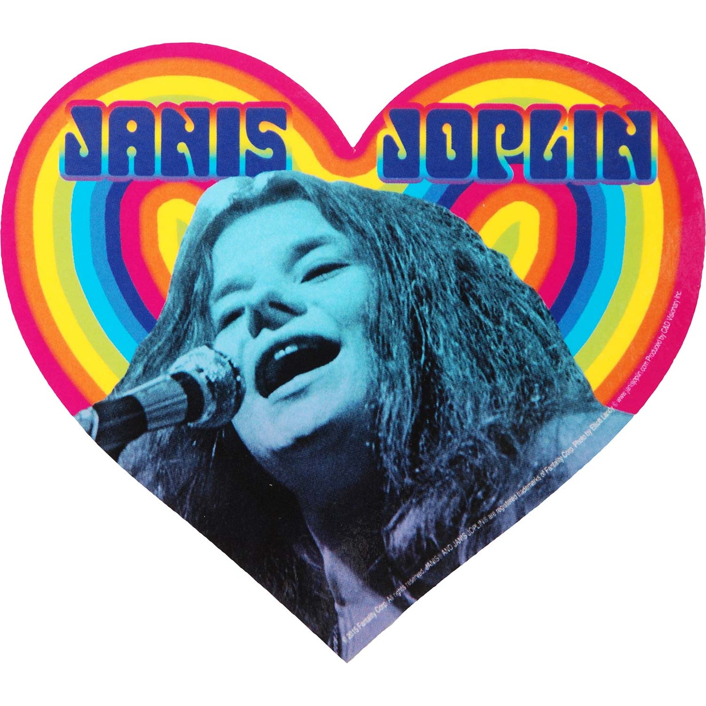 Janis Joplin Heart Sticker Front