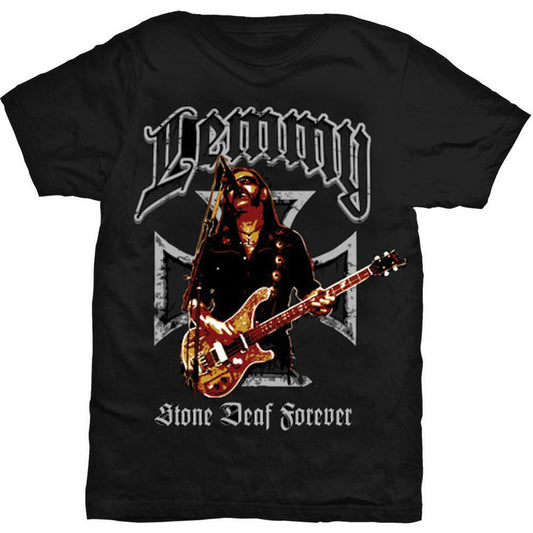 Motorhead Iron Cross Stone Deaf Forever T-shirt Front