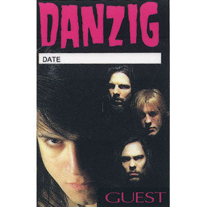 Danzig Laminated Backstage Pass Front