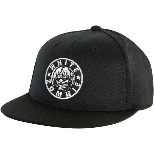 White Zombie Circle Logo Flat Brim Cap Baseball Cap