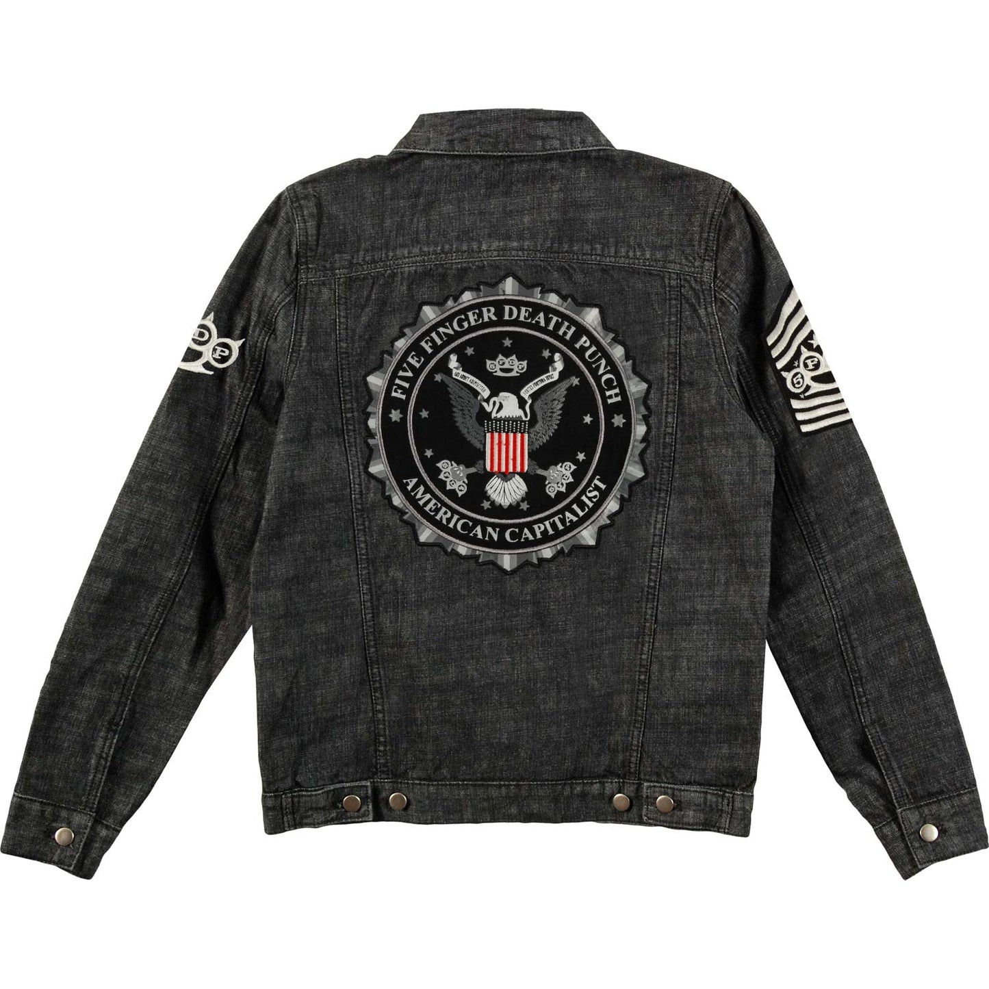 Five Finger Death Punch Eagle Seal Denim Jacket Denim Jacket Back