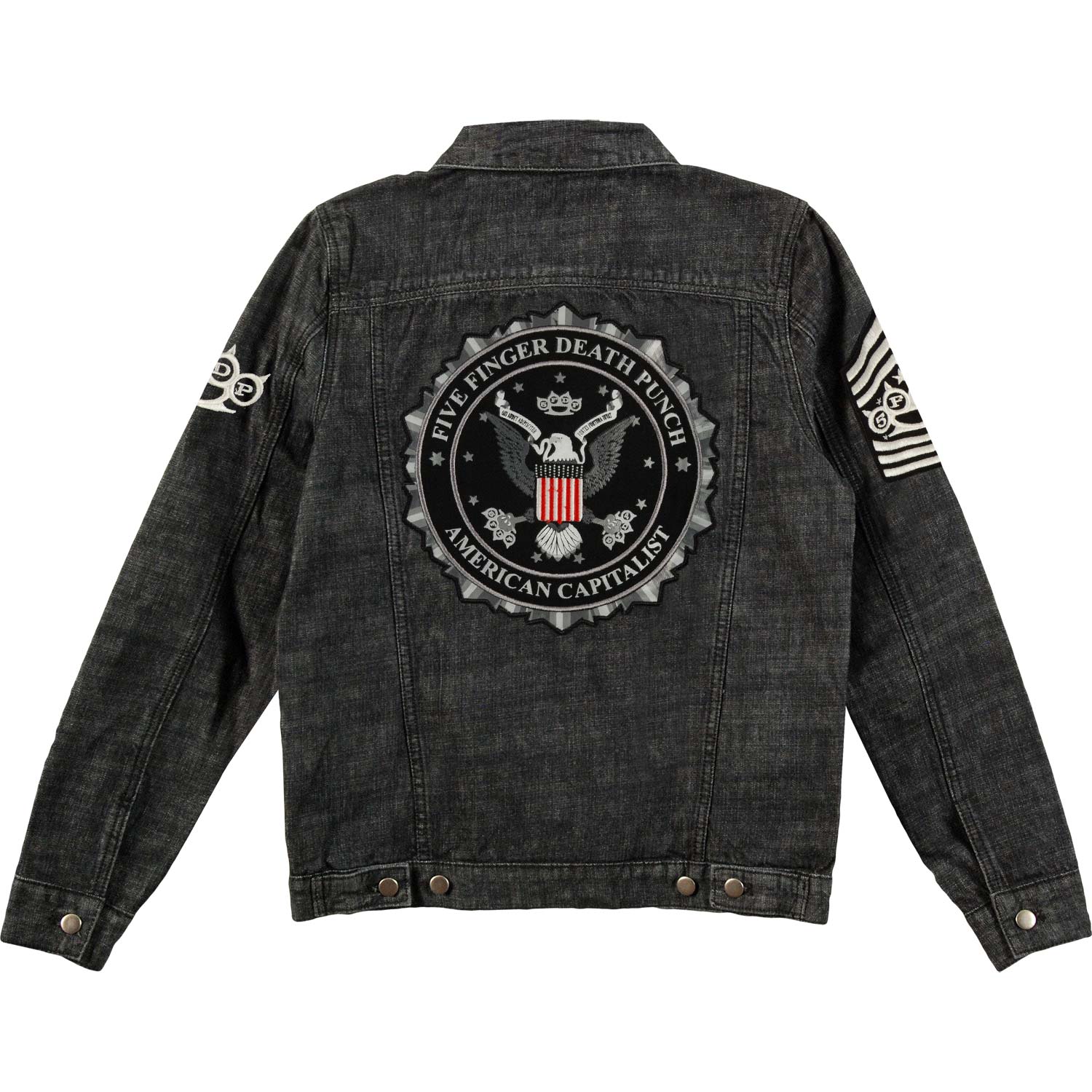 Five Finger Death Punch Eagle Seal Denim Jacket Denim Jacket Back