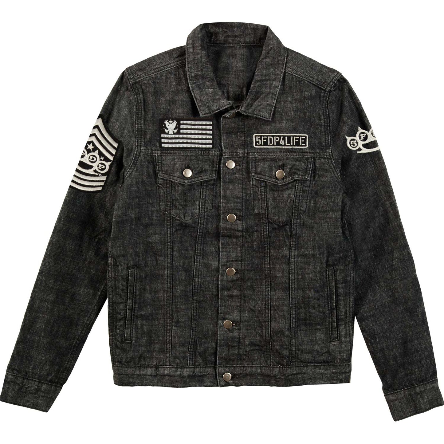 Five Finger Death Punch Eagle Seal Denim Jacket Denim Jacket Front