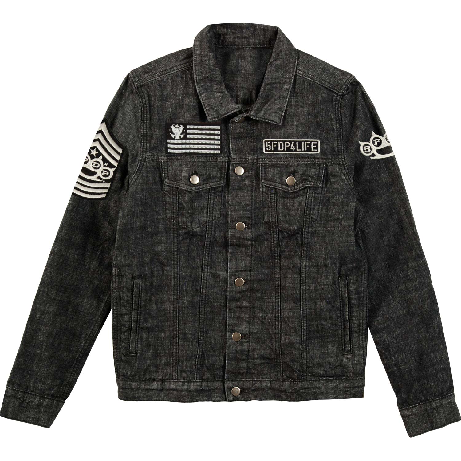 Five Finger Death Punch Eagle Seal Denim Jacket Denim Jacket Front