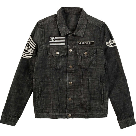 Five Finger Death Punch Eagle Seal Denim Jacket Denim Jacket Front