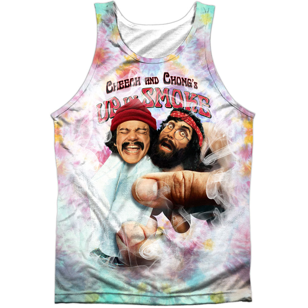 Cheech & Chong Fried Tie Dyed 100% Poly Mens Tank