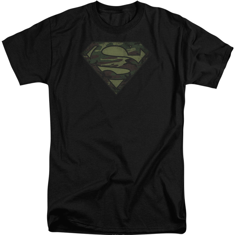 Superman Camo Logo Distressed Adult T-shirt Tall