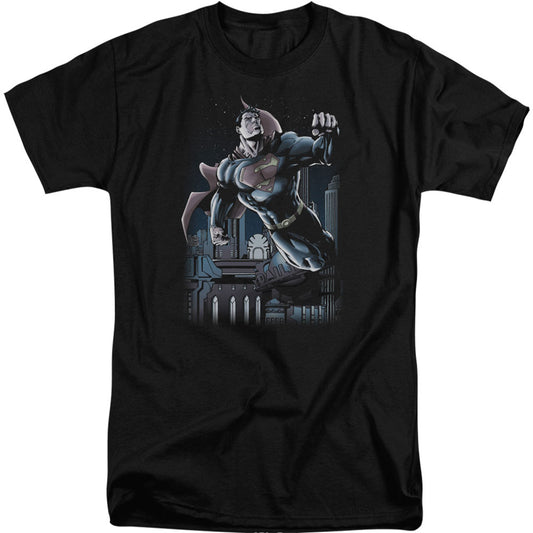 Superman Night Fight Adult T-shirt Tall