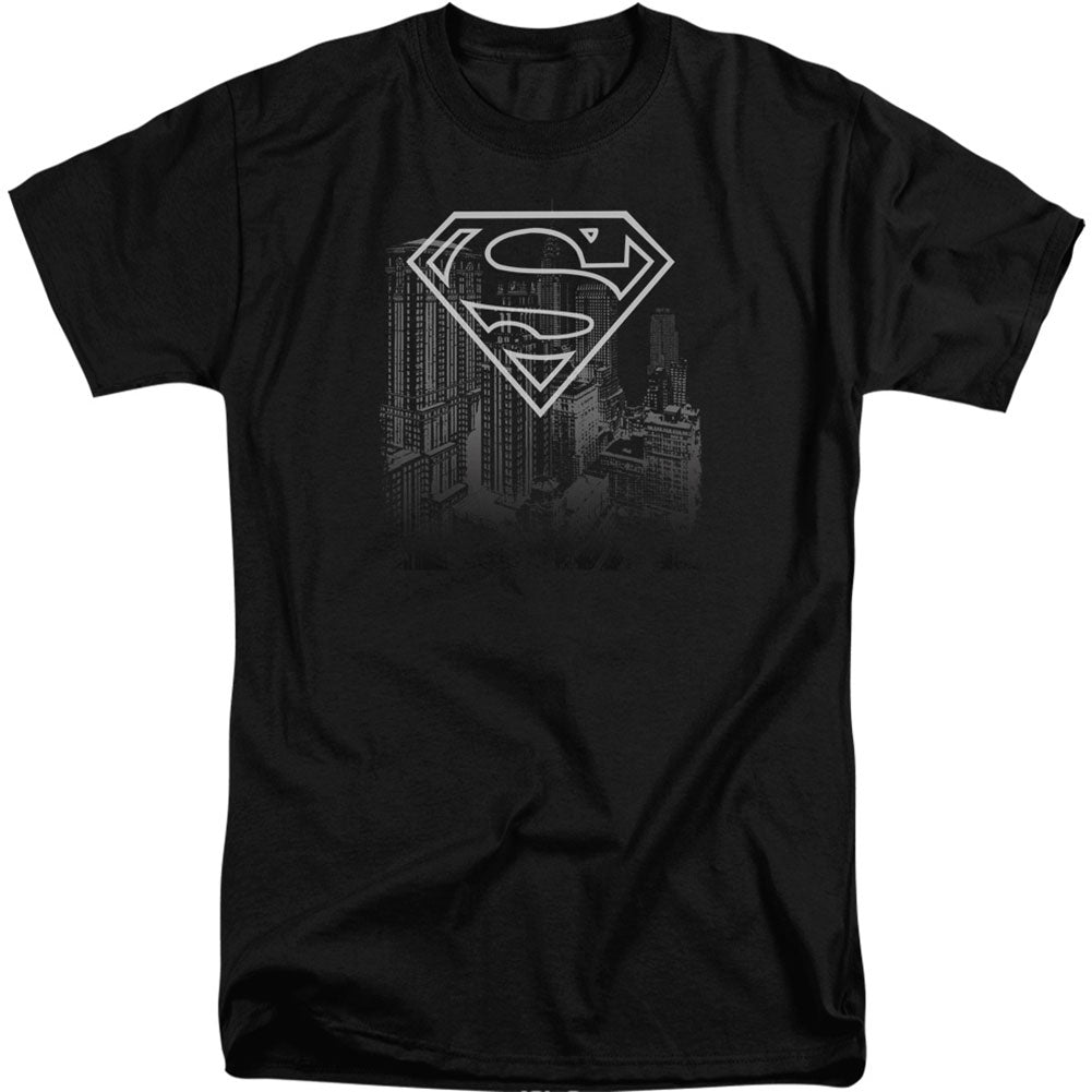 Superman Skyline Adult T-shirt Tall