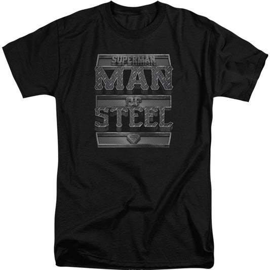 Superman Steel Text Adult T-shirt Tall