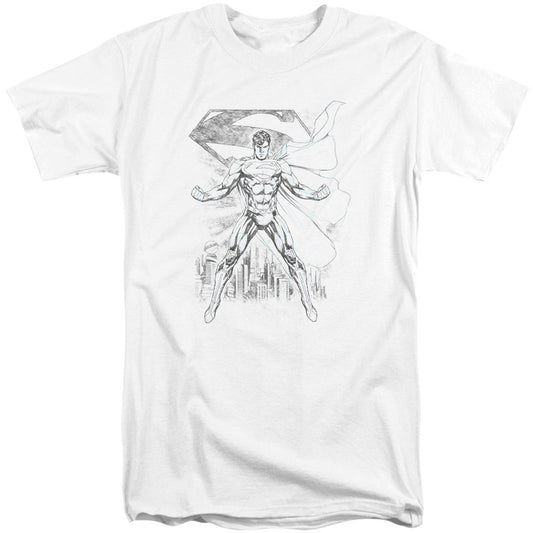 Superman Super Sketch Adult T-shirt Tall