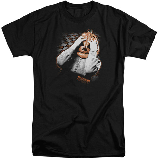 Halloween Pumpkin Mask Adult T-shirt Tall