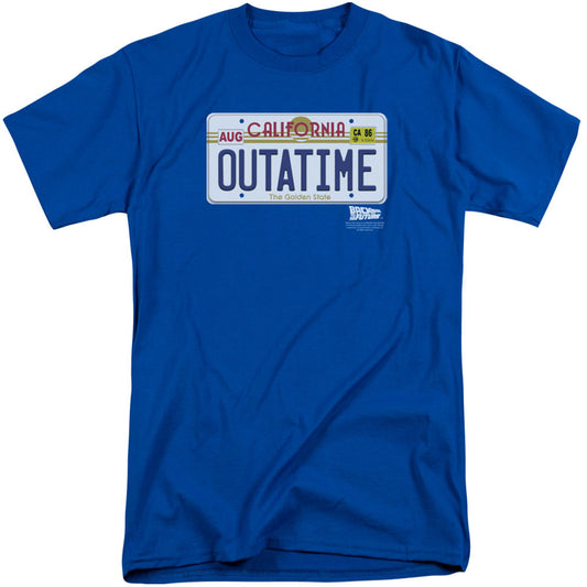 Back To The Future Outatime Plate Adult T-shirt Tall