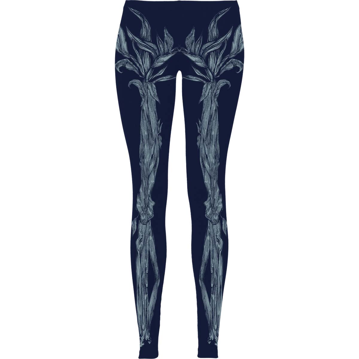 Ellie Goulding Skeleton Floral Sublimated Leggings Leggings Front