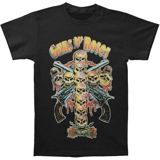 Guns N Roses Skull Cross 80s T-shirt Front
