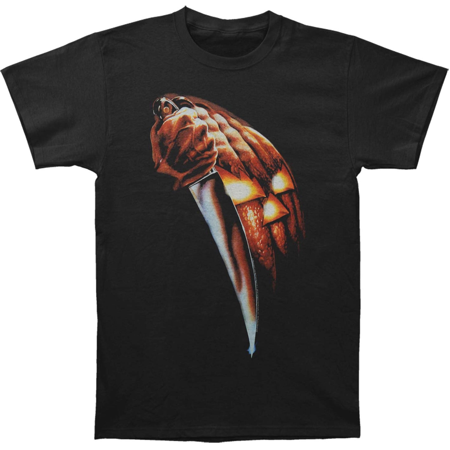 Halloween Pumpkin Knife T-shirt Front