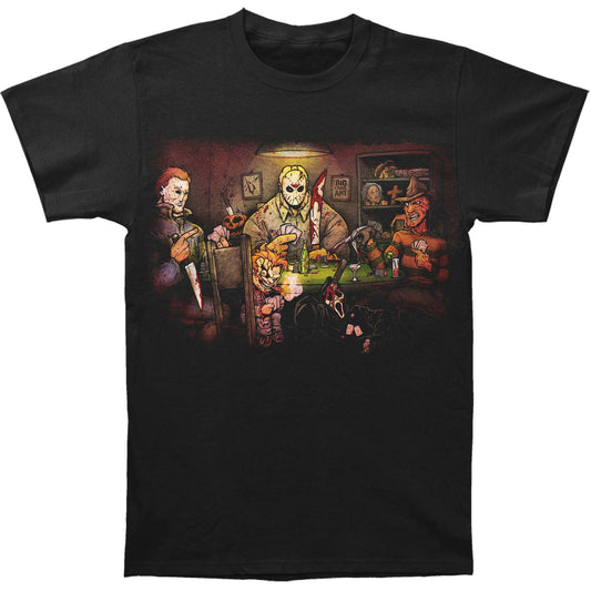 Big Chris Art Church of Horror "Slasher's Playing Poker"  Soft T-shirt Front