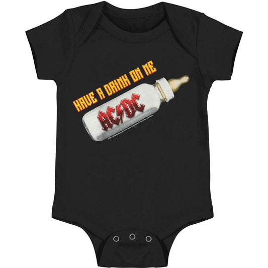 AC/DC Have A Drink on Me Creeper Bodysuit Front