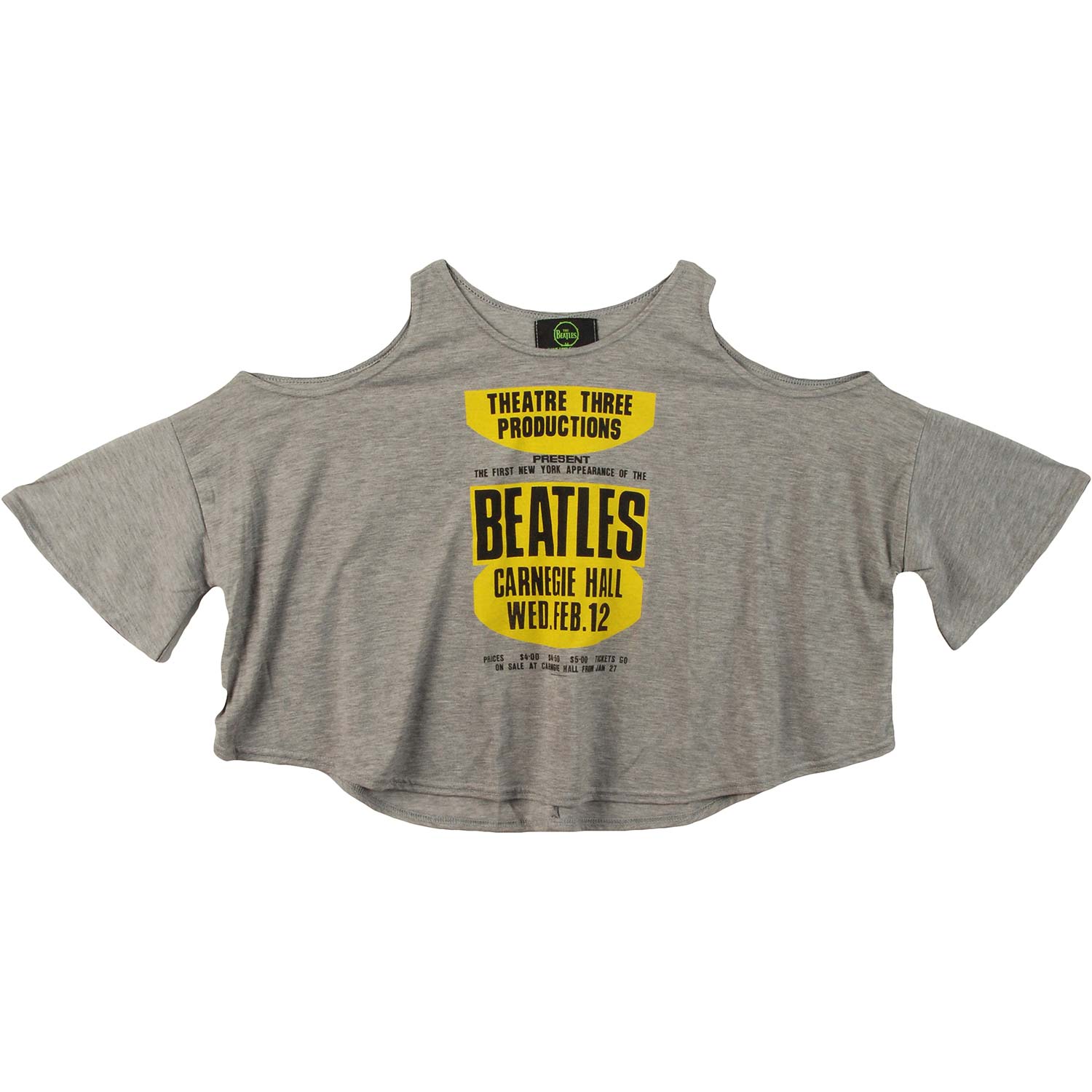 Beatles Carnegie Hall Girls Jr Fashion Top Front