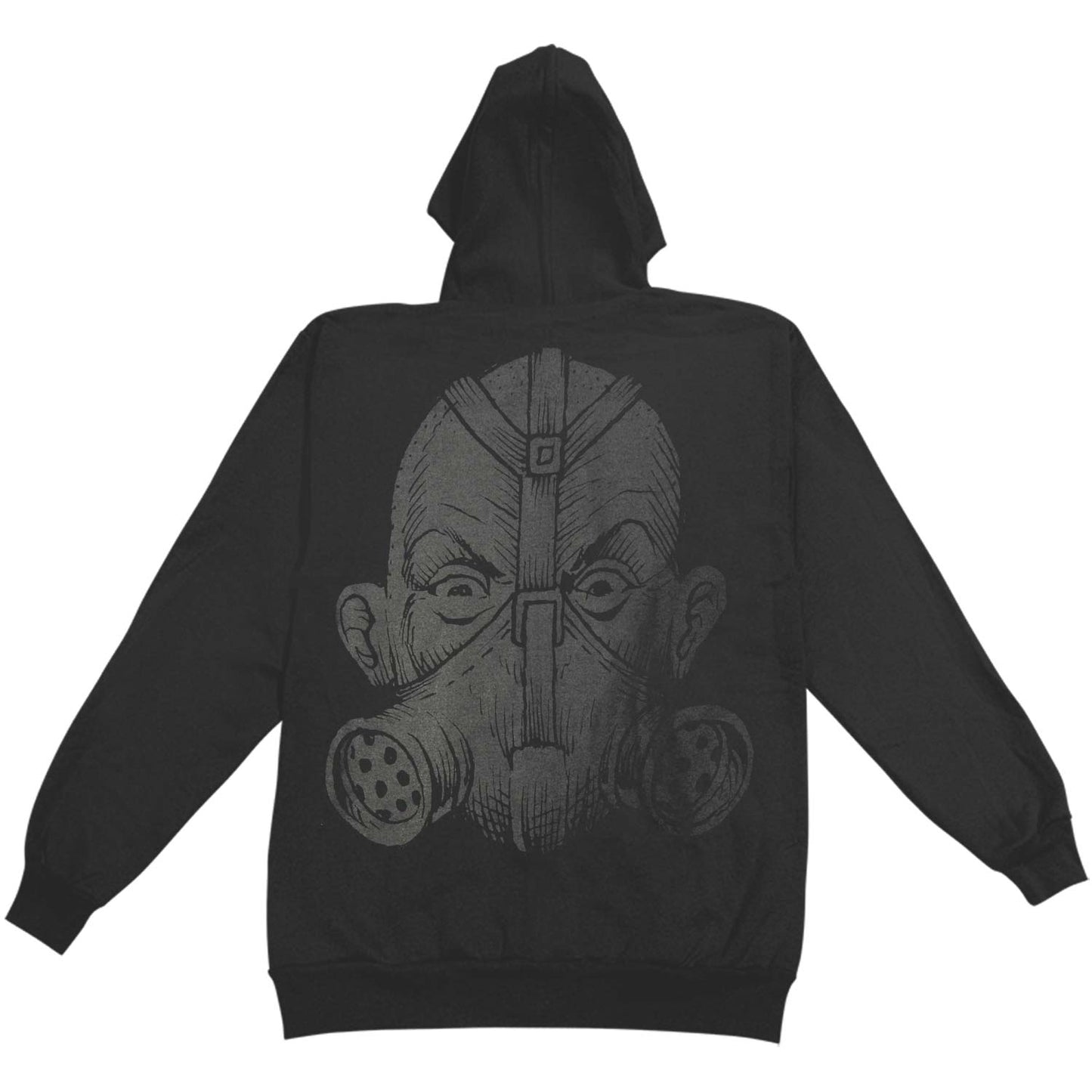 Transplants Gas Mask Zip Hood Zippered Hooded Sweatshirt Back