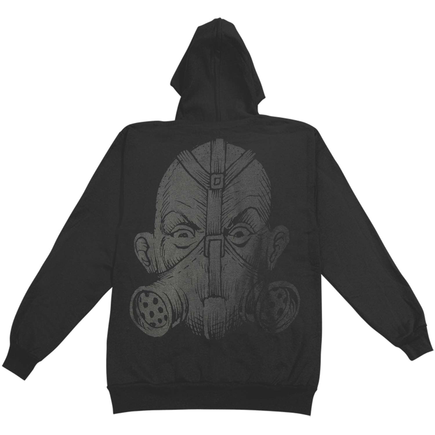Transplants Gas Mask Zip Hood Zippered Hooded Sweatshirt Back