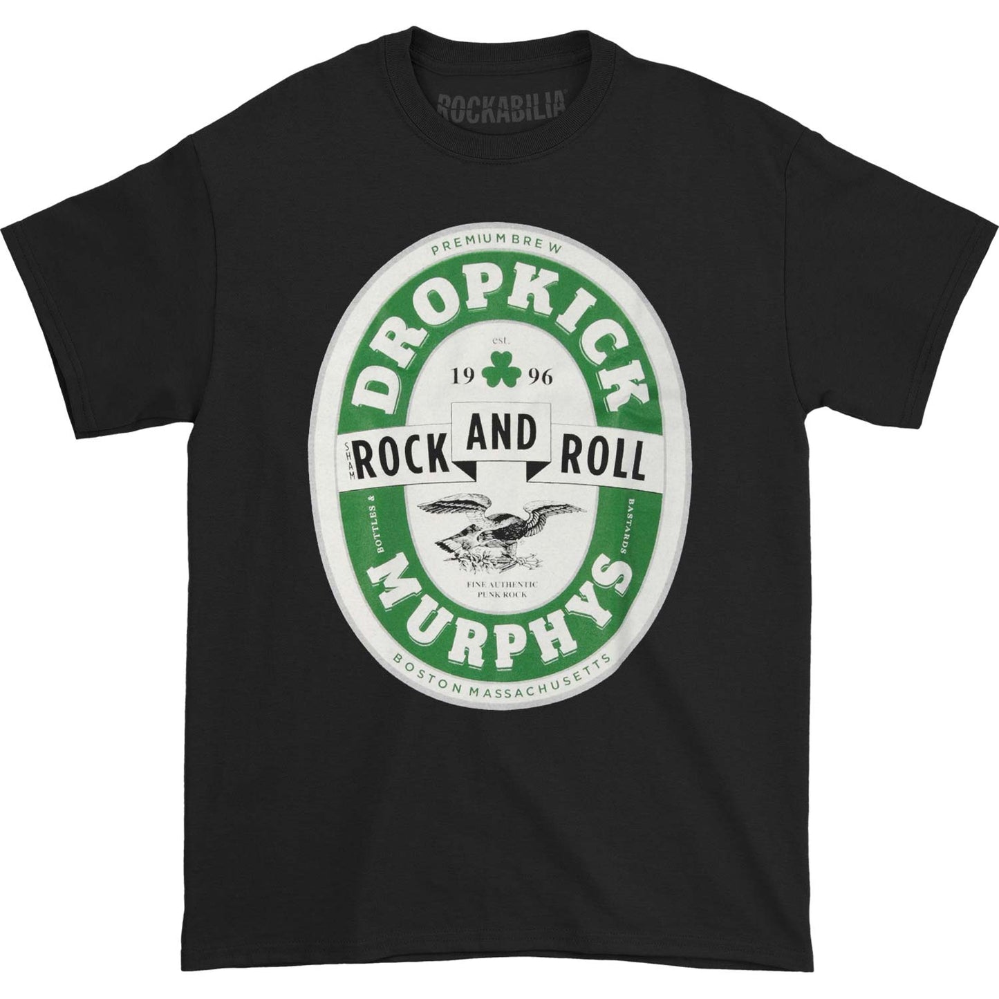 Dropkick Murphys Shamrock And Roll Cap Tee T-shirt