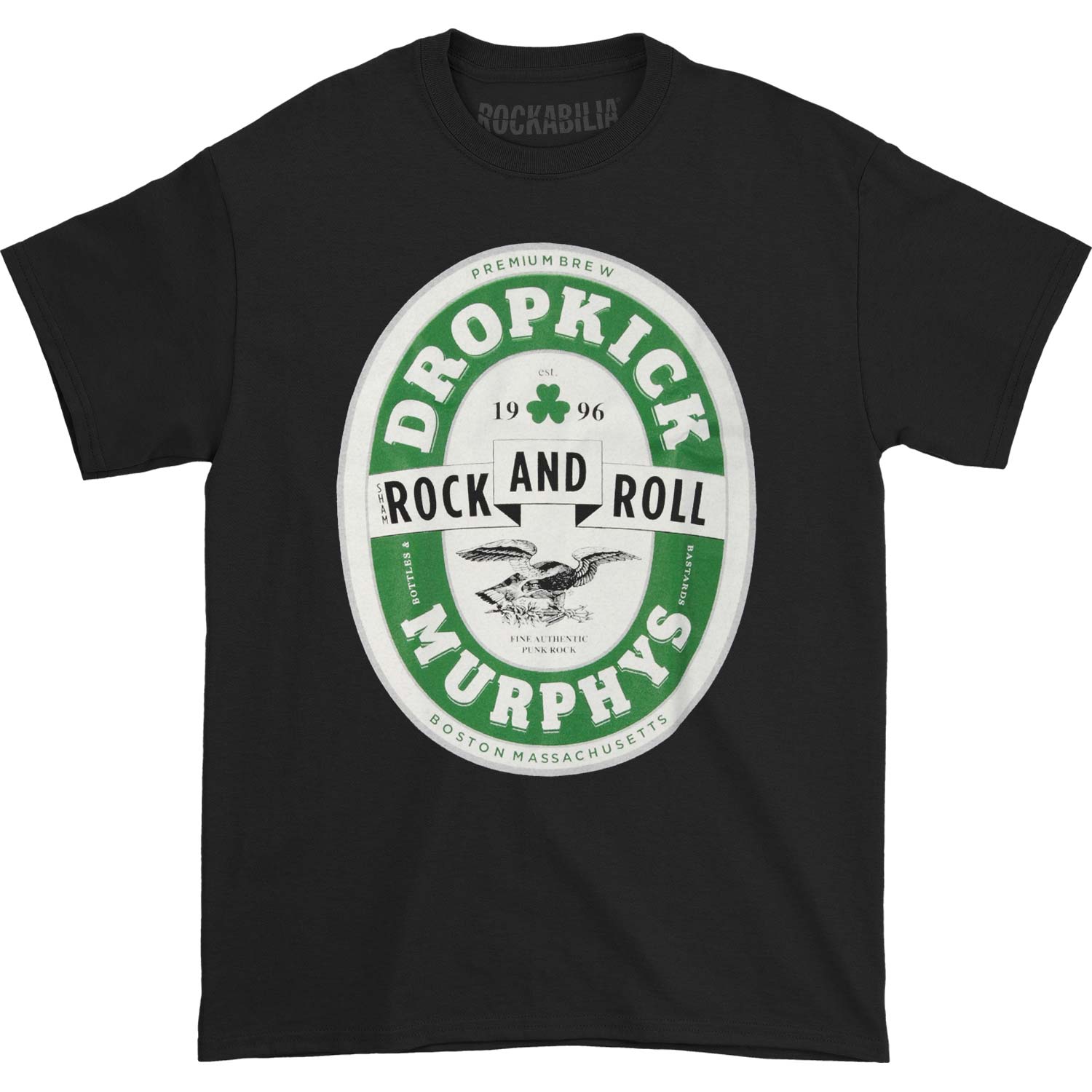 Dropkick Murphys Shamrock And Roll Cap Tee T-shirt
